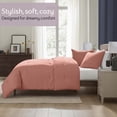 thumbnail image 2 of Virtu Comforter Sets, All Season Lightweight Solid Queen Comforter Set, 3-Pc Bedding Sets, Terracotta, 2 of 8