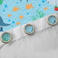 thumbnail image 4 of jejeloiu Cute Shark Black Out Curtains,Ocean Sea Animal Curtains Pack of 2 (42x63 Each),Sealife Yellow Fish Bedroom Curtains For Boys Kids,Microfiber Bedroom Decor, 4 of 6