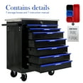 thumbnail image 3 of 7 DRAWERS MULTIFUNCTIONAL TOOL CART WITH WHEELS-BLACK BLUE, 3 of 17