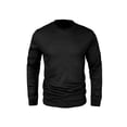 thumbnail image 2 of Gomelly Mens T Shirts Waffle Tops Comfy T-shirt Men Casual Work Pullover Long Sleeve Basic Tee Black L, 2 of 7