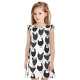 thumbnail image 1 of Balery Retro Rooster Camisón de princesa para niñas, pijama de algodón con mangas abullonadas, suave y bonito.-X-Large, 1 of 6
