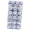 thumbnail image 1 of 36 adornos navideños para árbol de Navidad, colgantes irrompibles, adornos para manualidades Plata, 1 of 9