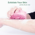 thumbnail image 5 of Body Brush for Wet Dry Brushing, Silicone Body Scrubber for Gentle Exfoliating on Softer Glowing Skin, Gentle Massage with Silicone Loofah Bath Brush, Shower Brush for Women Men Kids (Pink), 5 of 5