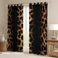 thumbnail image 2 of Manfei Leopard Cheetah Print Black Out Curtains, Black Gold Glitter Curtains Pack of 2 (42x63 Each), Modern Fashion Bedroom Curtains, Curtains and Drapes Bedroom Decor, 2 of 6