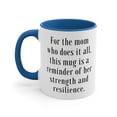 thumbnail image 3 of Working Mom Gifts Two-Tone 11oz Mug For the mom who does it all, this mug, 3 of 4