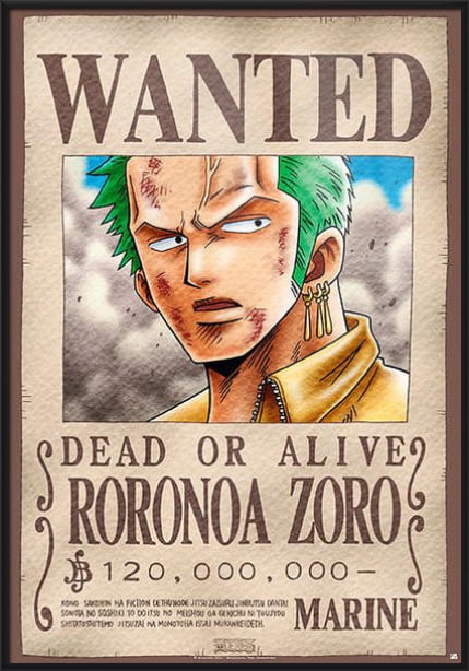 One Piece - Framed Manga / Anime TV Show Poster / Print (Wanted ...