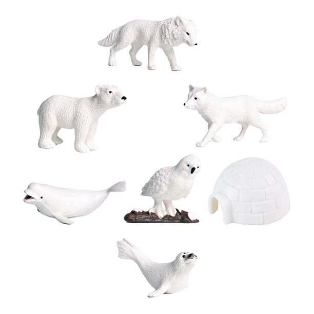 Modelo de Animal ártico Zulema Figuras de simulación 7 piezas