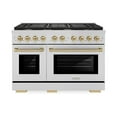 thumbnail image 2 of ZLINE Autograph Edition 48 in. 6.7 cu. ft. Paramount Double Oven Gas Range with 8 Burner Cooktop in Stainless Steel and Champagne Bronze Accents (SGRZ-48-CB), 2 of 2