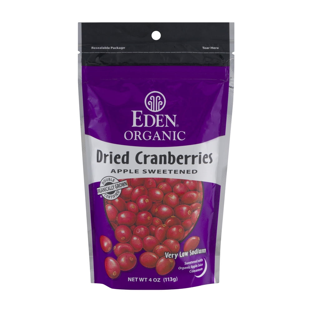 Eden Organic Dried Cranberries Apple Sweetened, 4.0 OZ by EDEN FOODS, INC.