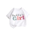 thumbnail image 2 of Amidoa Girls Short Sleeve Crewneck Graphic Cotton T-shirt Casual Cute Soft Summer Tee,White,8-9 Years, 2 of 7