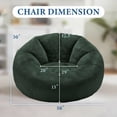 thumbnail image 2 of Large Bean Bag Chair for Adults, Oversized Memory Foam Beanbag Sofa with Soft Ice Flower Velvet Cover for Reading, Gaming & Relaxing (Green), 2 of 5