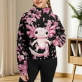 thumbnail image 7 of Chaqlin Cherry Blossom Axolotl Print Camping Sweatshirts Hiking with Pocket School Sweatshirts College Sweatshirt Sports Sweatshirt Size 7-8, 7 of 7