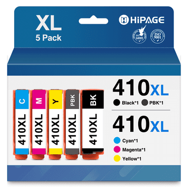 410 Ink Cartridges Compatible for Epson 410 XL 410XL  (Black Photo-Black Cyan Magenta Yellow)