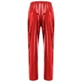 thumbnail image 4 of Aislor Pantalon de Danse Jazz Métallisé pour Homme, Taille Élastique, Rouge, P, 4 of 5