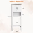 thumbnail image 3 of Yiwa Small Space Saving Toilet Rack, 23.6 Inches Wide, Features Adjustable Shelf and Anti-Tip Device for Bathroom Organization, 3 of 8