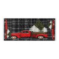 thumbnail image 2 of Durable Washer Cover 51.2x22in with White Lace Trim and Side Pocket Washer and Dryer Top Covers Red Truck with Christmas Tree, 2 of 6