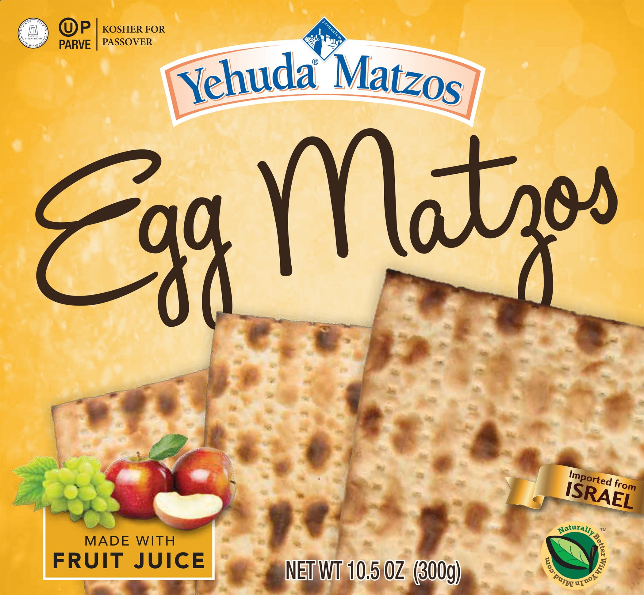Yehuda Kosher for Passover Egg Matzos, 10.5 Oz