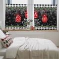 thumbnail image 5 of Merry Christmas Sheer Curtains 54 Inches Long, Red Xmas Balls Snowflake Black Plaid Light Filtering Window Curtains for Living Room/Bedroom, Rod Pocket Voile Sheer Curtain Drapes, 52"Wx54"L, 2 Panels, 5 of 9