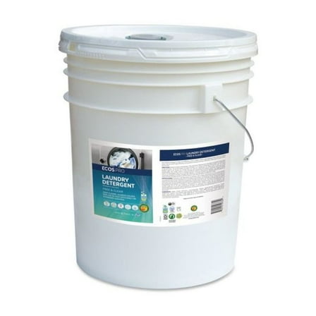 ECOS Laundry Detergent Liquid, Free and Clear, 5 gal Pail