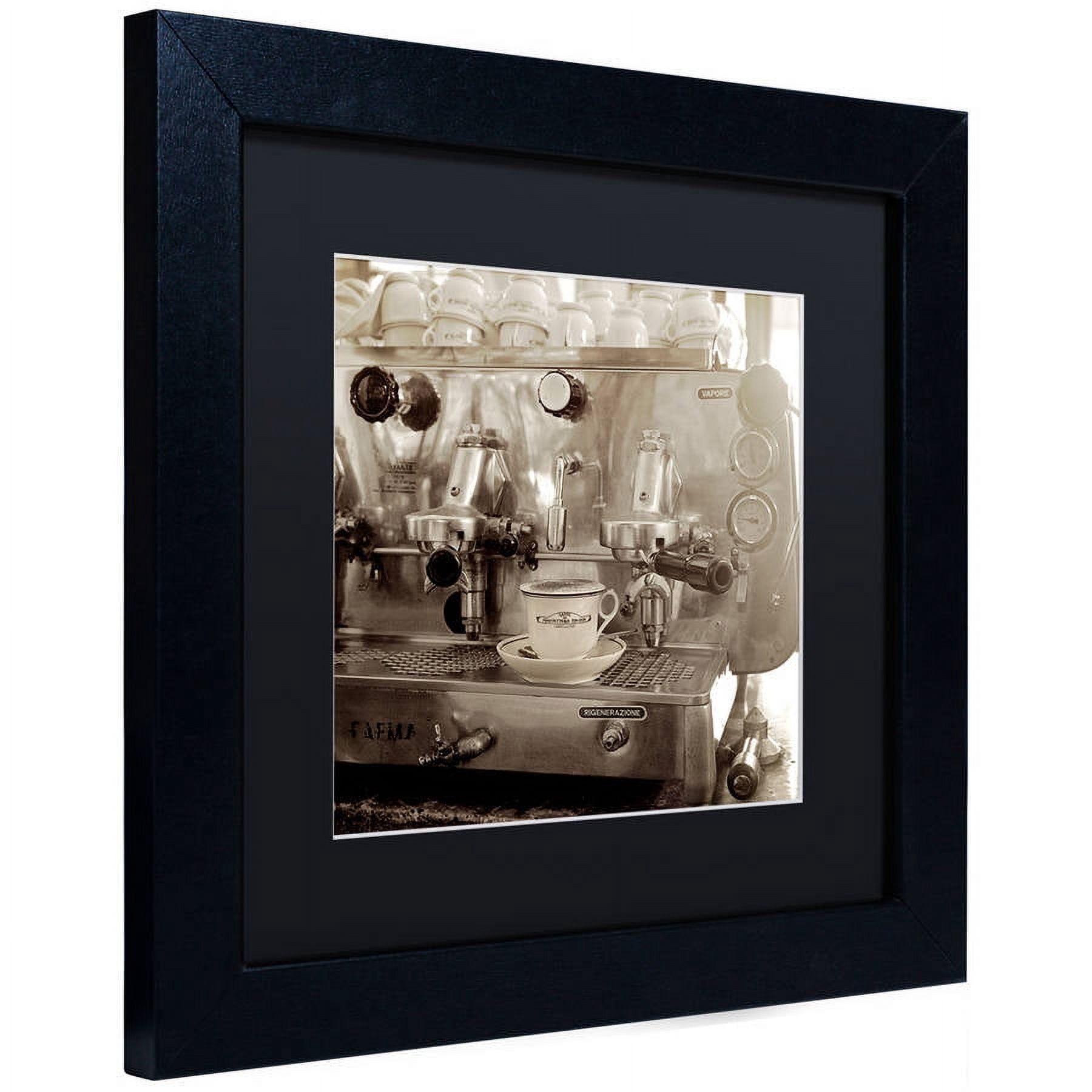 Trademark Fine Art "Tuscany Caffe I" Canvas Art by Alan Blaustein, Black Matte, Black Frame
