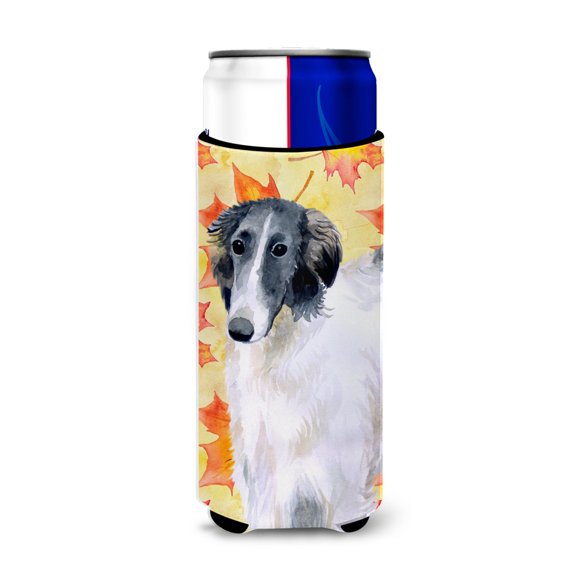 Carolines Treasures BB9933MUK Borzoi Fall Michelob Ultra Hugger for slim cans  Slim Can multicolor