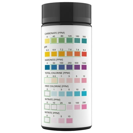 Aquarium Test Strips 50Pcs Easy Testing for Chlorine Hardness Alkalinity Fishtank Water Carbonate Test Strips