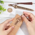 thumbnail image 3 of Bamboo Bookmarks 5Pcs Bookmark with Tassels Bulk Handmade Natural Vintage Style Reading Page Markers Bookmark Charms Pendants for Crafting Book Lovers Presents Reading, 3 of 7