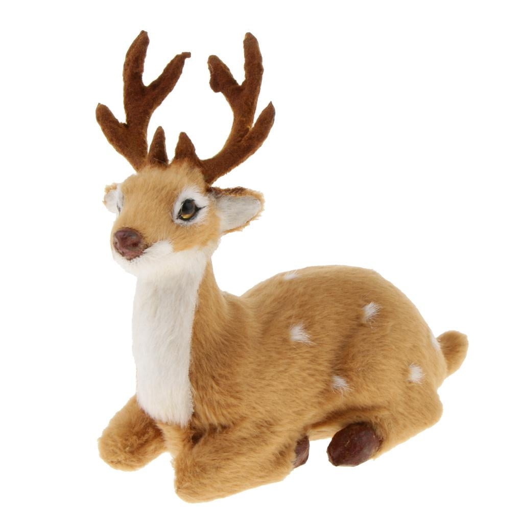 Modèle de Cerf Allongé de Noël Renne Orignal Poupée Enfants Jouet Décorations