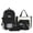 Black, variant on Weebloom 5Pcs School Backpack For Kids Boys Girls Cute Stylish Campus 5 Piece Daypack For School Work And Travel Large Bookbag Elementary Middle School Black