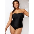 thumbnail image 3 of Swimsuits for All Women's Fringe Bandeau One Piece Swimsuit, 3 of 5