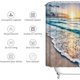 thumbnail image 3 of 180 x 180 cm Home Shower Curtain, Marine Shower Curtain, Waterproof and Mildew Resistant Ocean Beach Sunrise Print Fashion Pattern Shower Curtain, 3 of 5