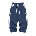 thumbnail image 4 of ZVNAΖH Mens Track Pants Baggy Drawstring Waist Waffle Knit Casual Pants Open Bottom Sweatpants with Pockets Loose Fit Trousers, S-2XL, 4 of 8