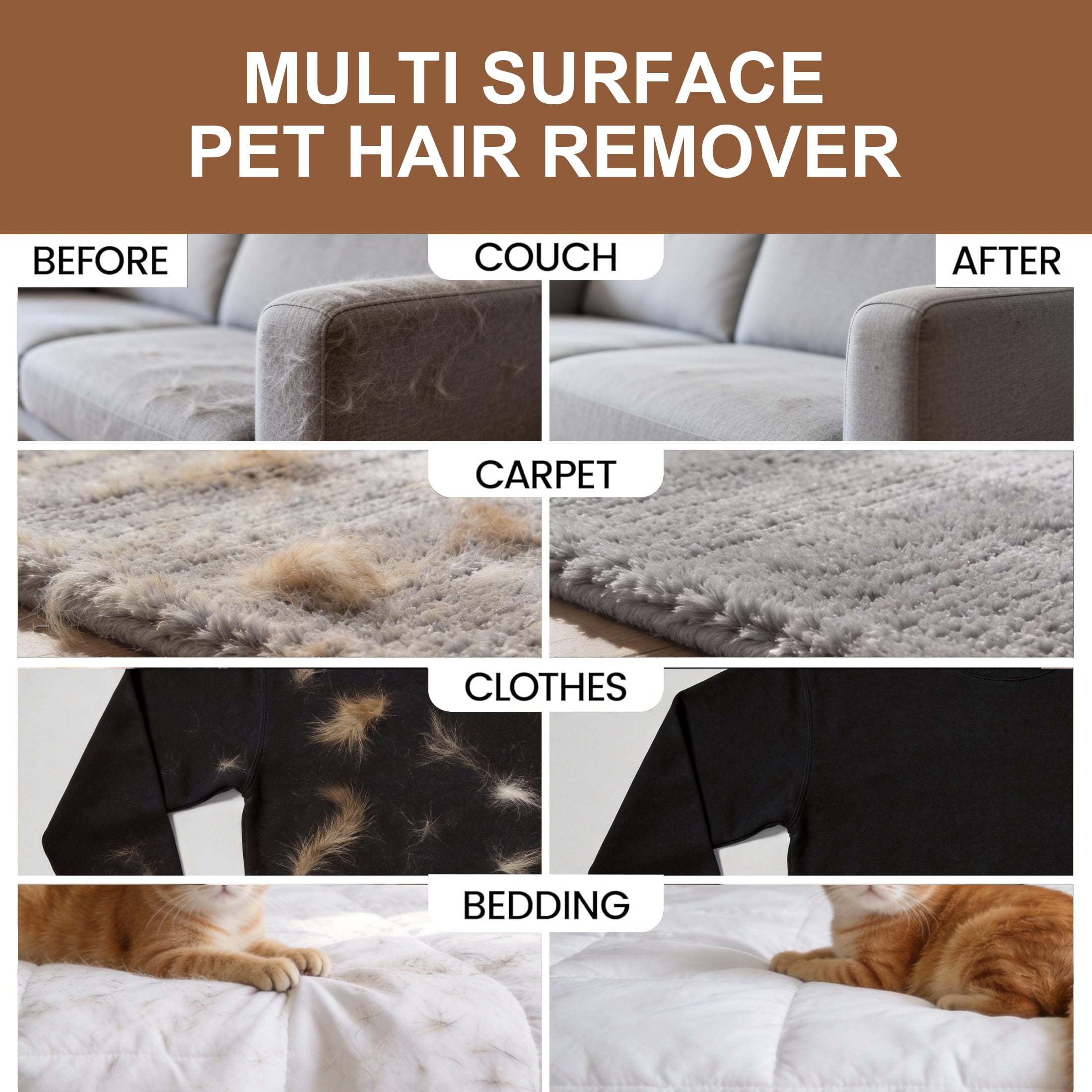 Reusable Pet Hair Remover Roller, No Refills Lint Roller for Dog Cat Fur, Portable Lint Remover for Couch, Carpet, Bedding, Clothes and Car Seat