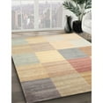 thumbnail image 2 of Ahgly Company Indoor Square Contemporary Khaki Gold Checkered Area Rugs, 4' Square, 2 of 6