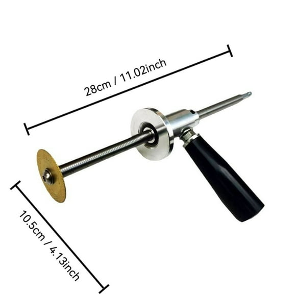 PVC Pipe Cutter Tool for 1.5 in to 8 in Diameter Pipes with 7 in Cutting Depth Stainless Steel Construction and Removable Guide Disc
