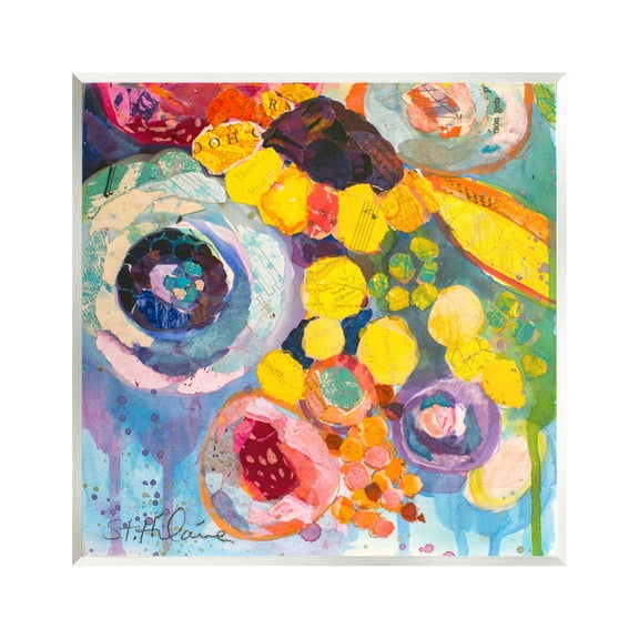 Stupell Industries Abstract Bold Flower Painting Abstract Painting Unframed Art Print Wall Art, 12 x 12