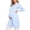 #0215-Blue, variant on Womens Maternity Workwear Long Sleeve Lapel Solid Nurse Coat with Multiple Pockets for Hospital