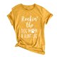 thumbnail image 1 of Gibobby Camiseta de manga corta para mujer Blusa estampada T Blusa corta para mujer Camisa con estampado moda Blusa casual para mujer(Amarillo,G), 1 of 4