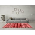 thumbnail image 3 of Ahgly Company Indoor Round Abstract Red Modern Area Rugs, 6' Round, 3 of 4