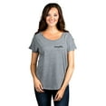 thumbnail image 2 of Simplify Women's Fashion Slouchy Dolman T-Shirt Tee Heather Grey Small, 2 of 4