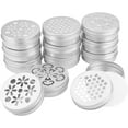 thumbnail image 1 of Latas de aluminio de 2 onzas, paquete de 12 unidades, 3 estilos diferentes. Recipientes de almacenamiento vacíos con tapas huecas. Frascos redondos de 60 ml con tapa de rosca (muestra)., 1 of 9