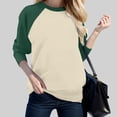 thumbnail image 2 of HCYSFG Womens Raglan T Shirts Crewneck 3/4 Sleeve Color Block Baseball Design Casual Tees Relaxed Fit Classic Everyday Fall Tops, 2 of 5