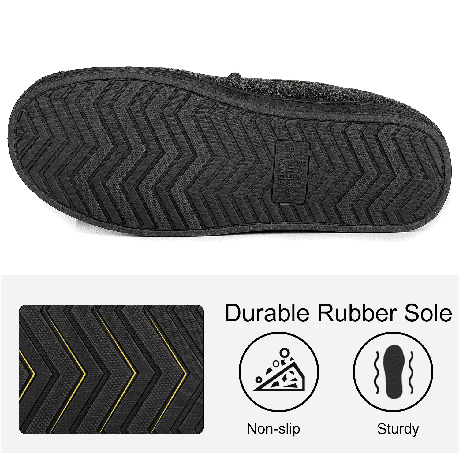 LongBay Men's Moccasin Slippers Memory Foam House Shoes Indoor Outdoor