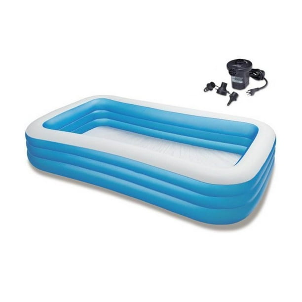 Intex 72in X 120in Swim Center Family Inch Swimming Pool And Quick Fill Air Pump Walmart Com Walmart Com