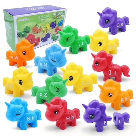 Animal Letter Matching Learning Toys, 13pcs Animal Toys, Uppercase And Lowercase Letter Matching Toys, Fine Motor Toys