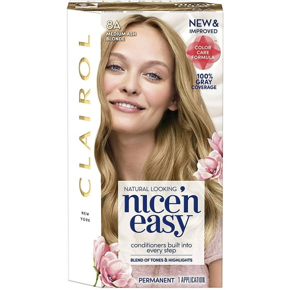 Nice 'n Easy Permanent Color, [8A] Medium Ash Blonde, 1 ea