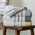 thumbnail image 2 of Great Bay Home Cotton Decorative Stripe Quick-Dry Towel Set  (Bath Towel (2-Pack), Moroccan Blue / Grey), 2 of 7