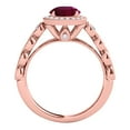 thumbnail image 3 of Aonejewelry 1.20 Ct. Ttw Diamond and Created Ruby Ring In 14k Rose Gold, 3 of 4