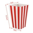 thumbnail image 4 of 48 Boîtes de Sacs à Popcorn à Rayures de Cinéma, Rouge, 4 of 7
