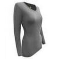 thumbnail image 2 of WOMENS LONG SLEEVE V-NECK T SHIRT WITH SUPER-SOFT STRETCH FABRIC, 2 of 4